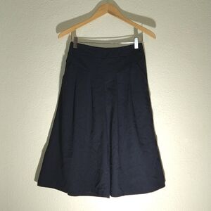 Zara Navy Blue Wide Leg Shorts Pants Culottes